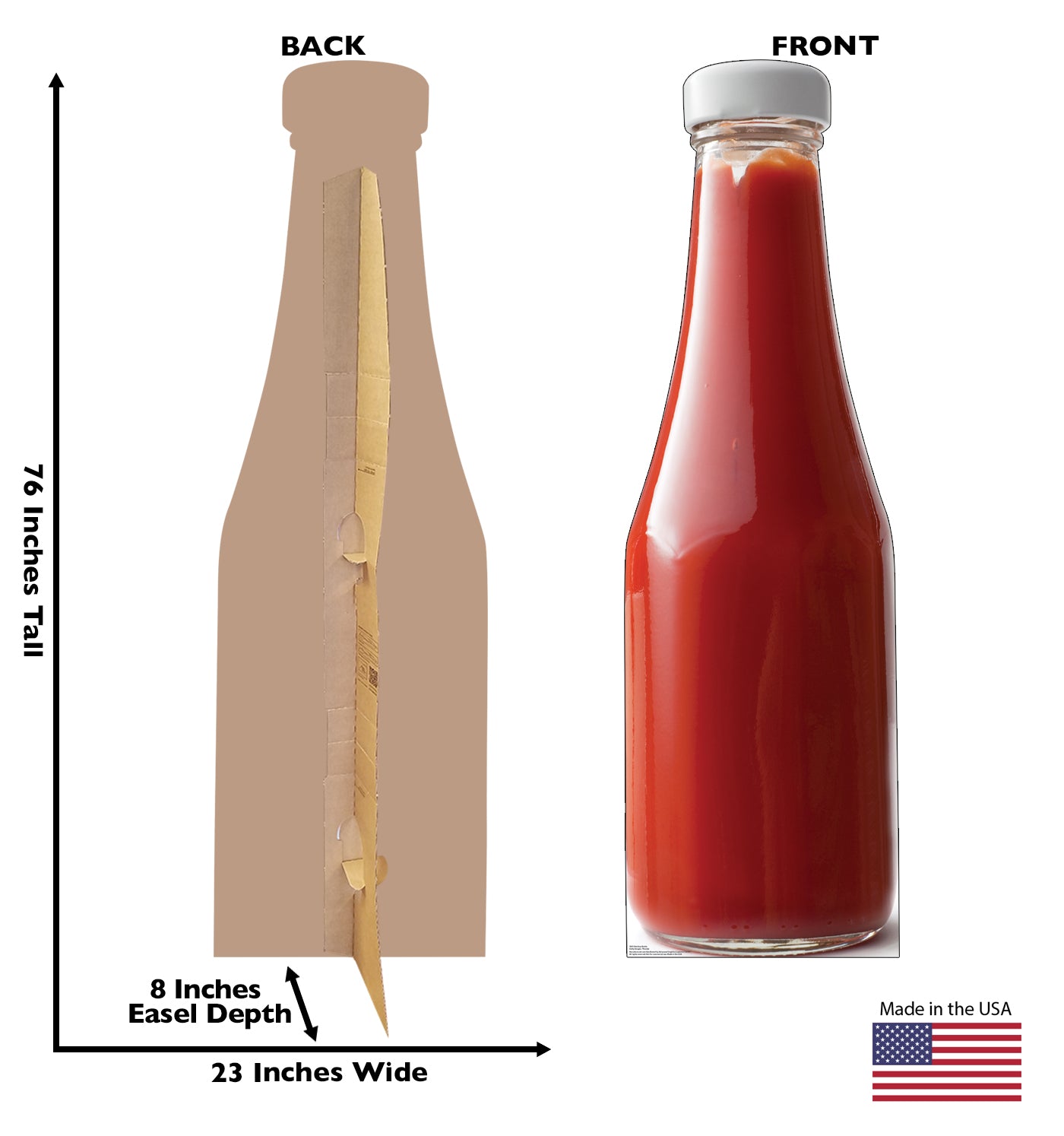 Life-Size Ketchup Bottle Cardboard Cutout - All Cutouts