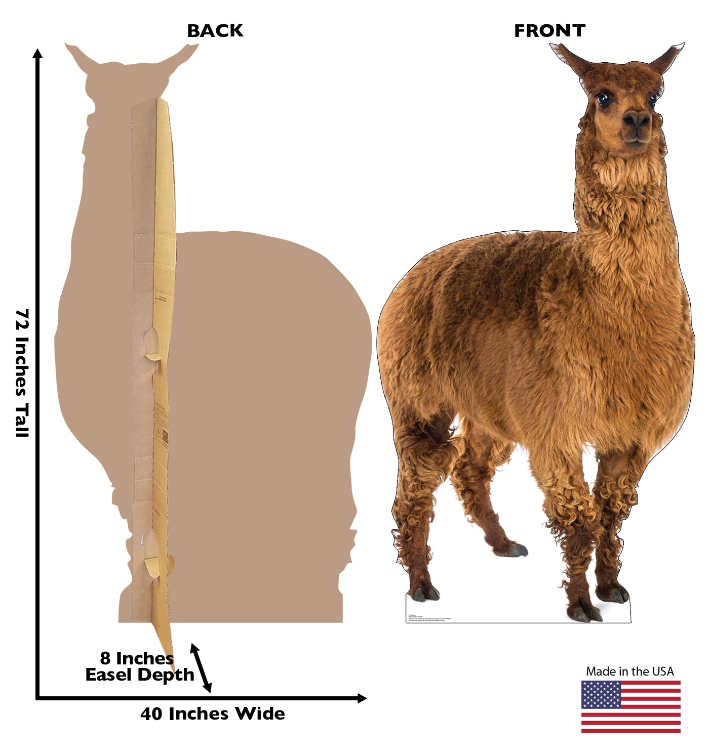 Life-Size Llama Cardboard Cutout - All Cutouts
