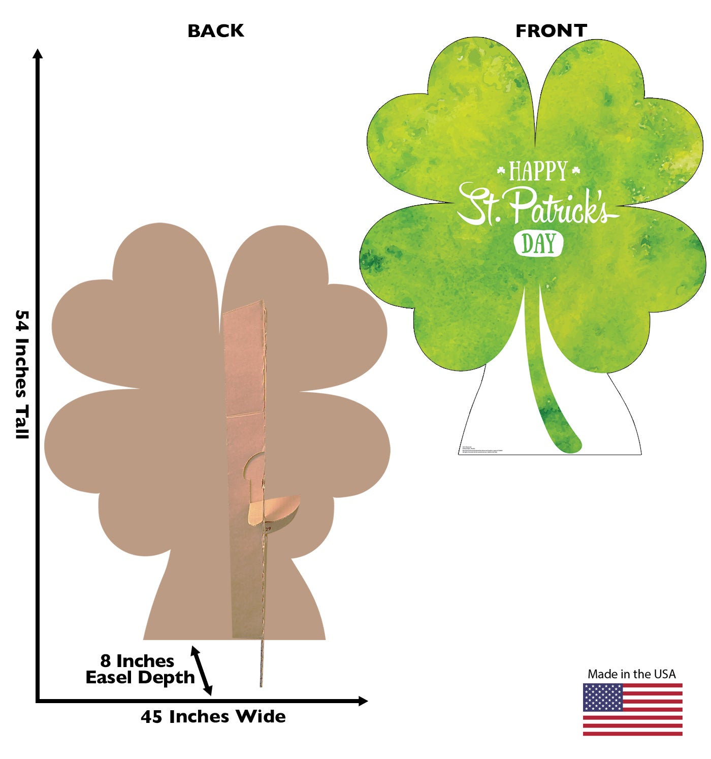 Life-Size Giant Shamrock Cardboard Cutout - All Cutouts