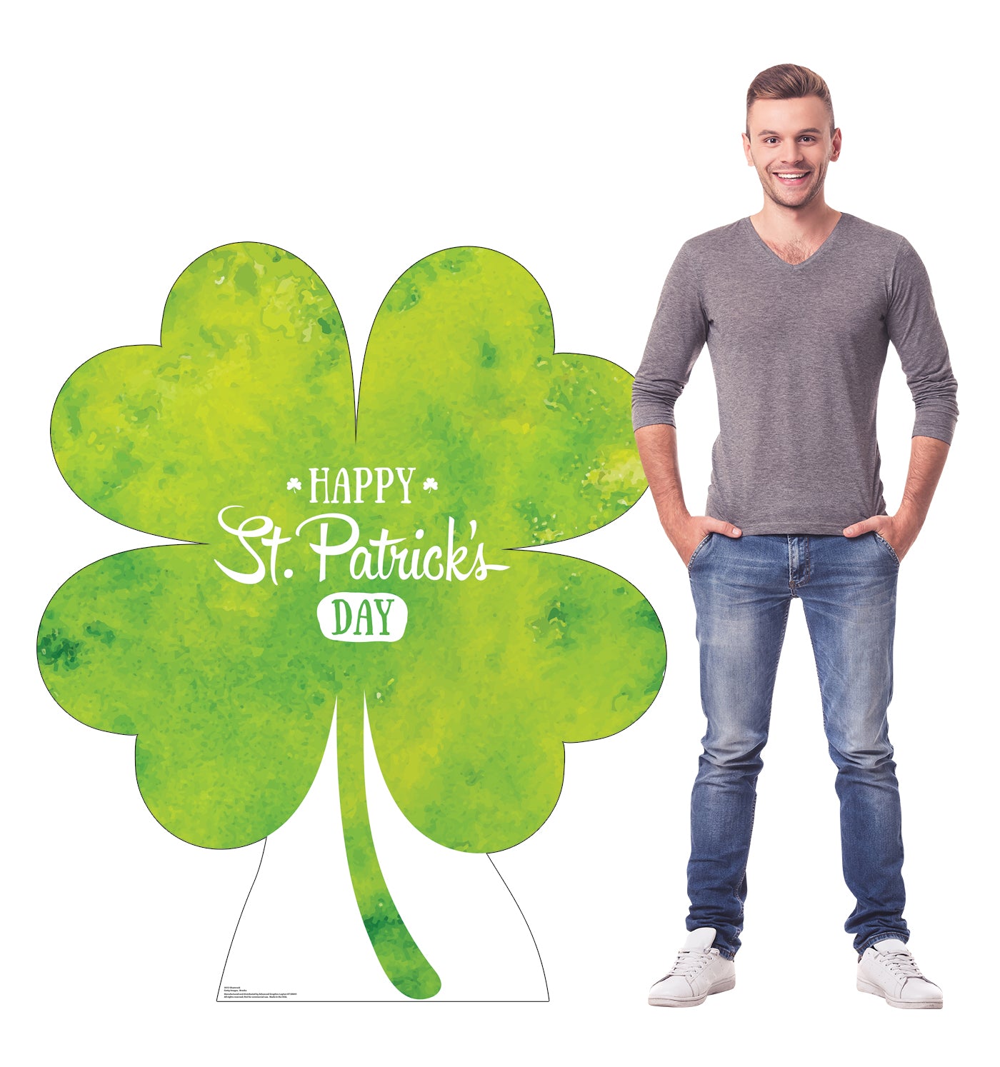 Life-Size Giant Shamrock Cardboard Cutout - All Cutouts