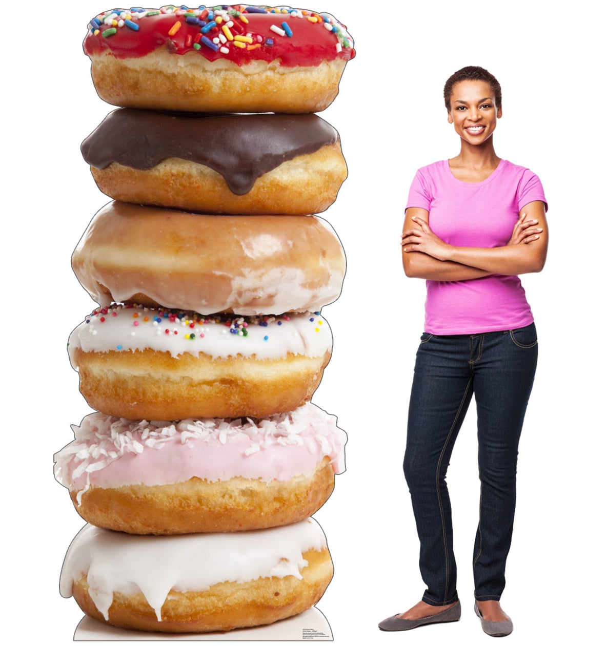 Life-Size Doughnut Stack Cardboard Cutout - All Cutouts