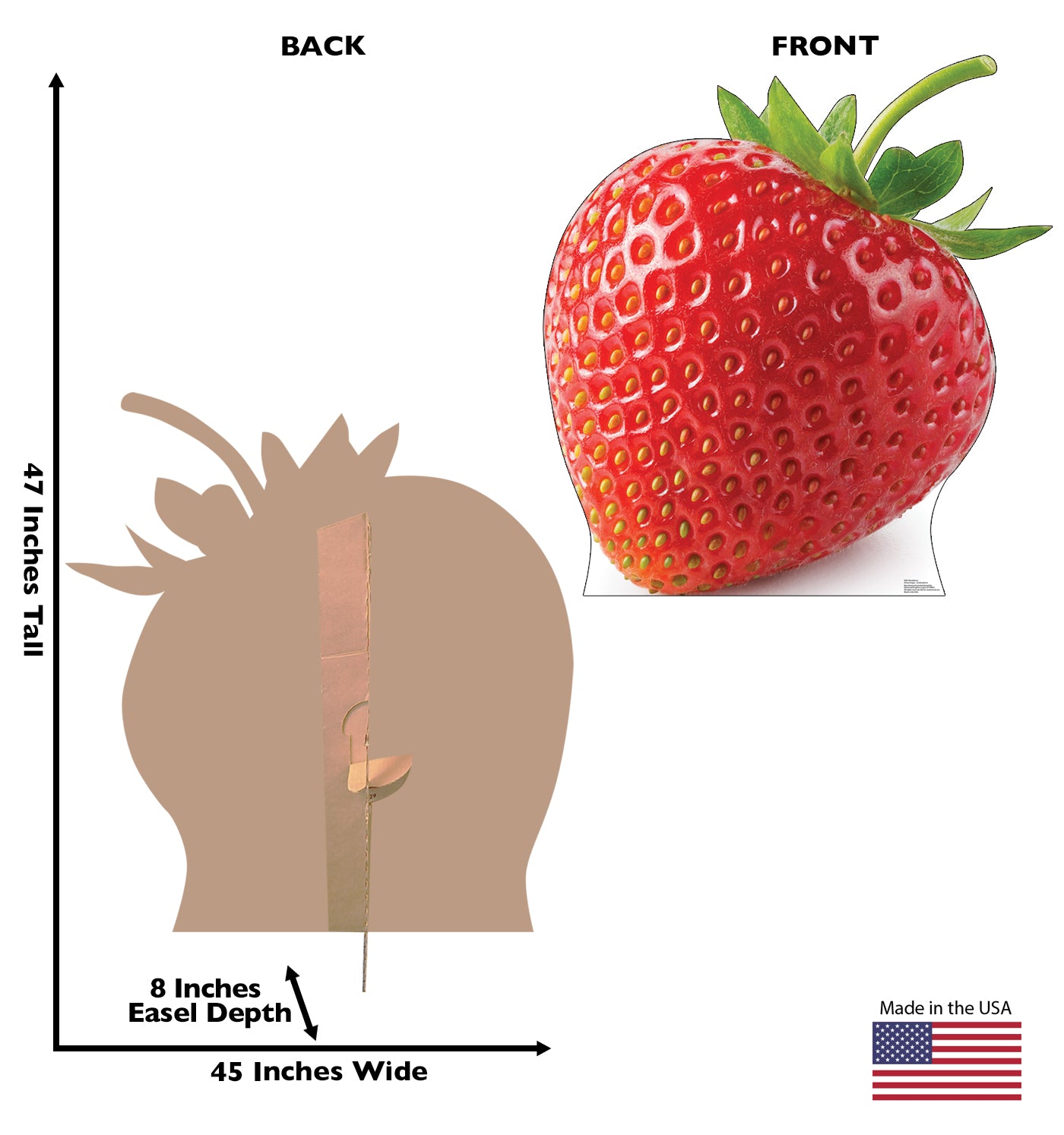 Life-Size Giant Strawberry Cardboard Cutout - All Cutouts