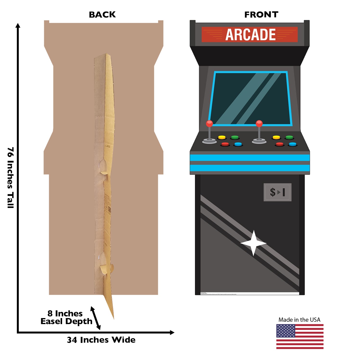 Life-Size Arcade Game Cardboard Cutout - All Cutouts