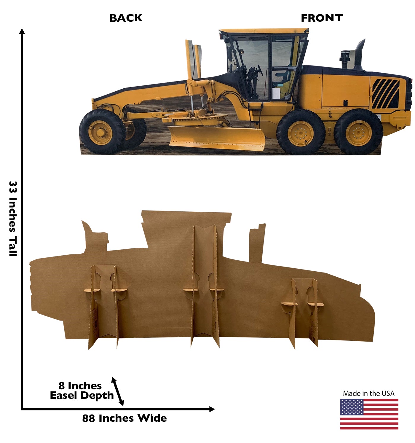 Life-Size Construction Grader Cardboard Standee - All Cutouts