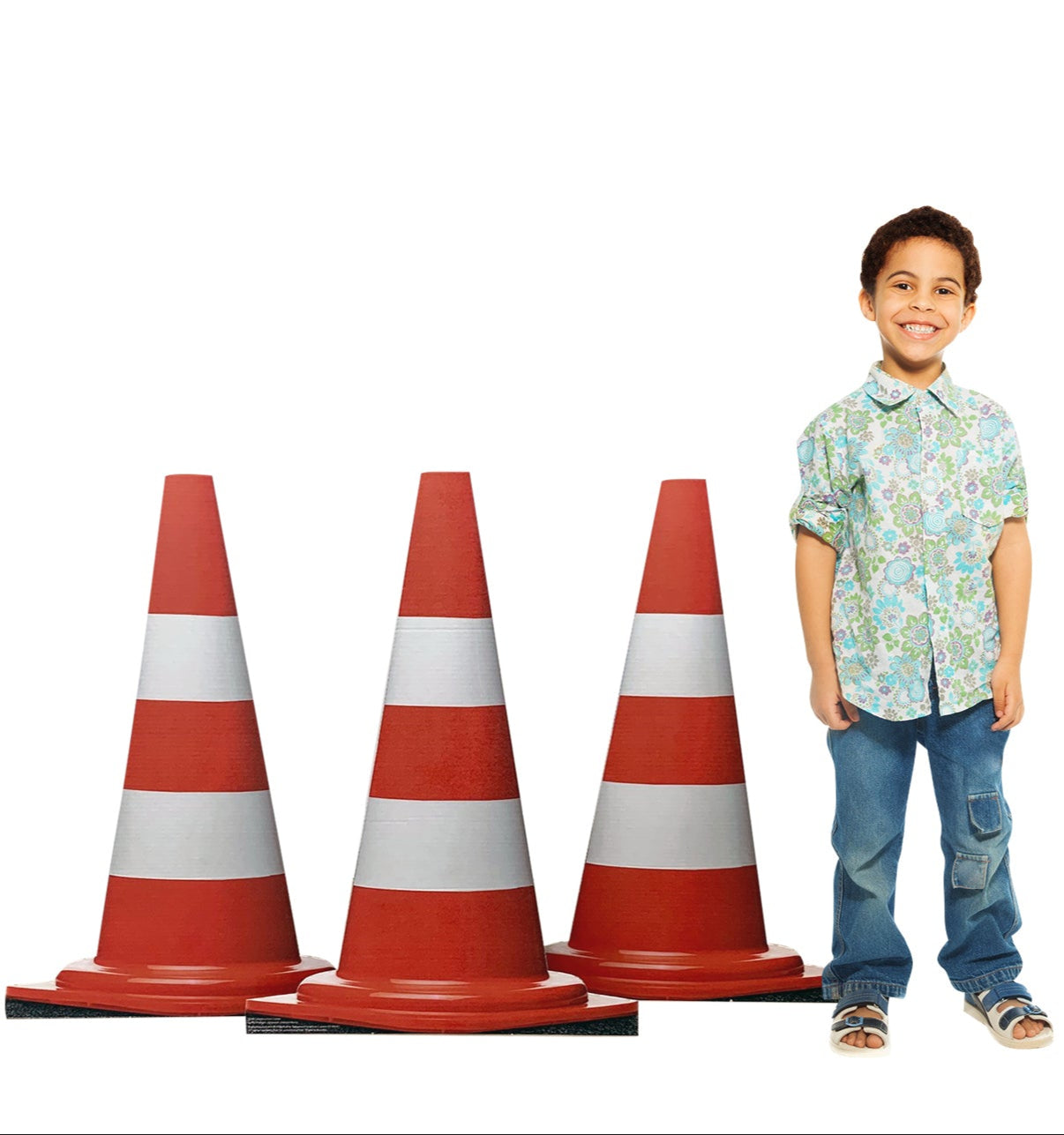 Life-Size Construction Cones (Set of 3) Cardboard Cutouts - All Cutouts