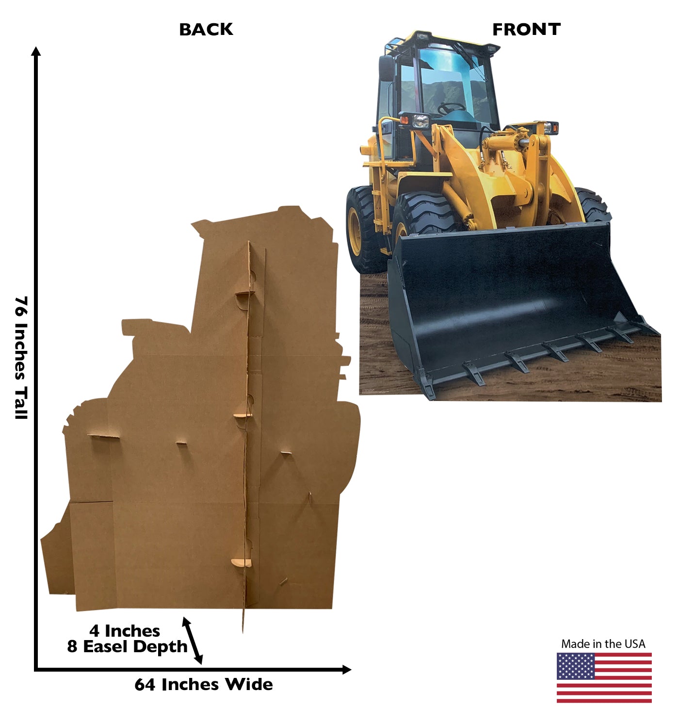 Construction Front Loader Cardboard Cutout - All Cutouts