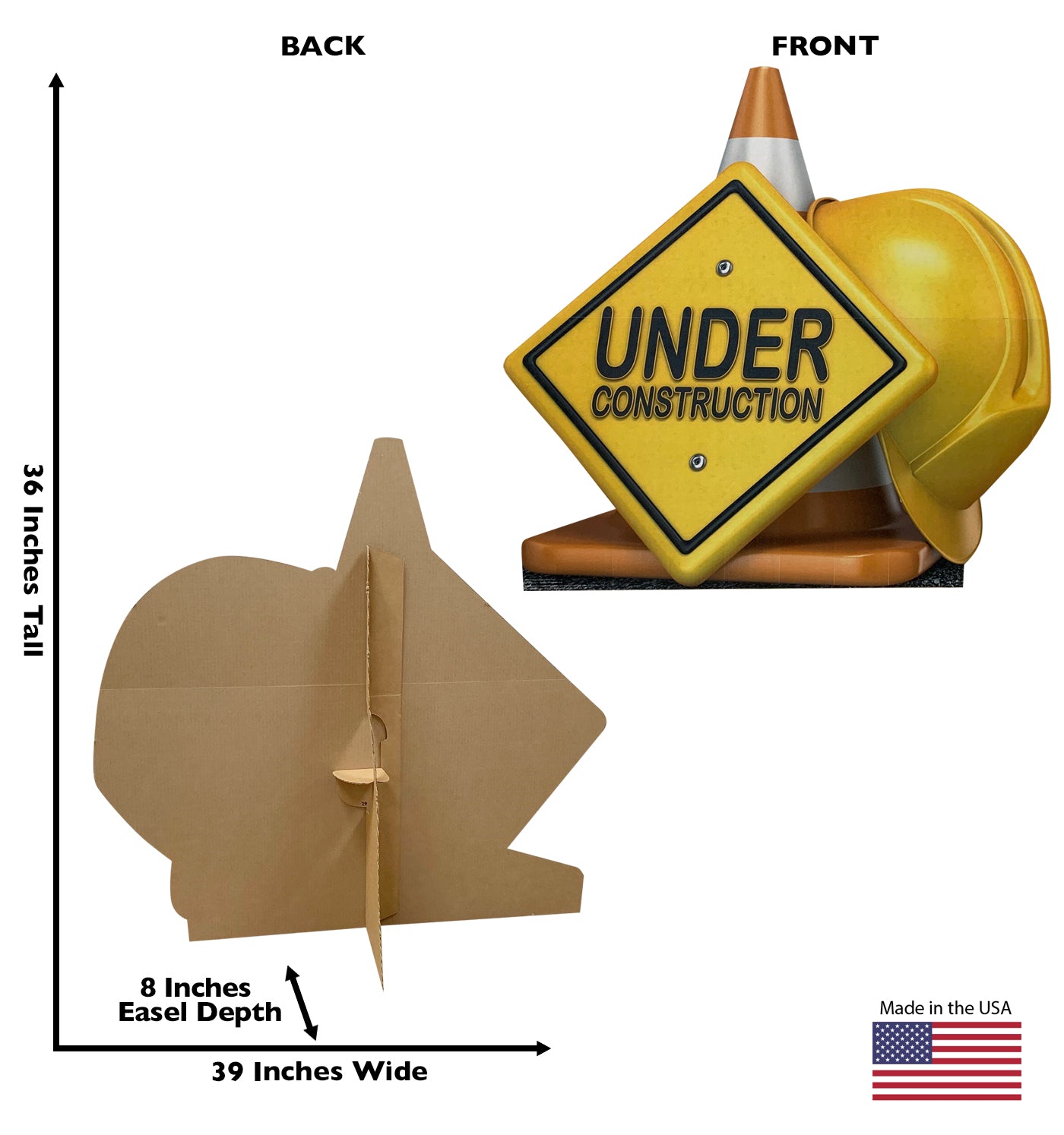 Life-Size Under Construction Sign Cardboard Cutout - All Cutouts
