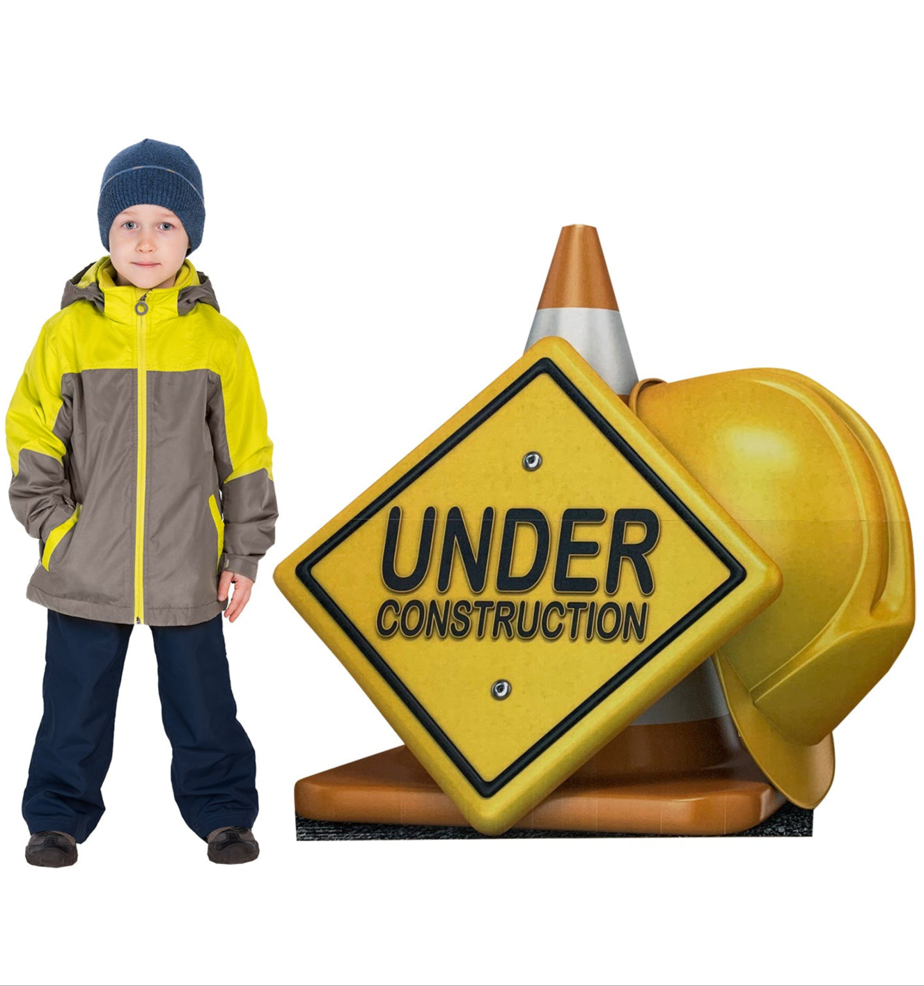 Life-Size Under Construction Sign Cardboard Cutout - All Cutouts