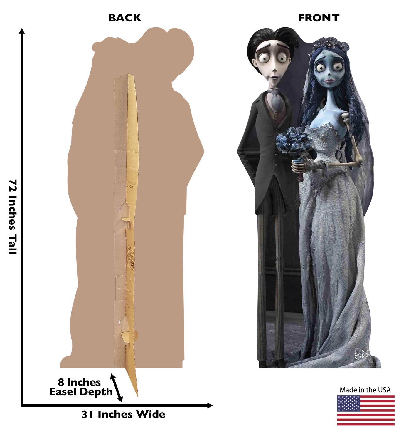 Life-Size Corpse Bride and Groom Cardboard Cutout