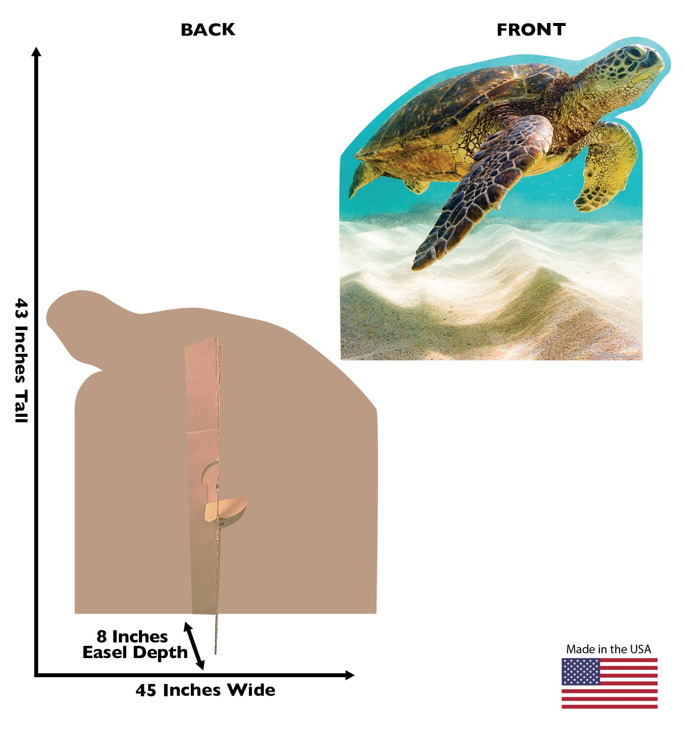 Life-Size Sea Turtle Cardboard Cutout - All Cutouts