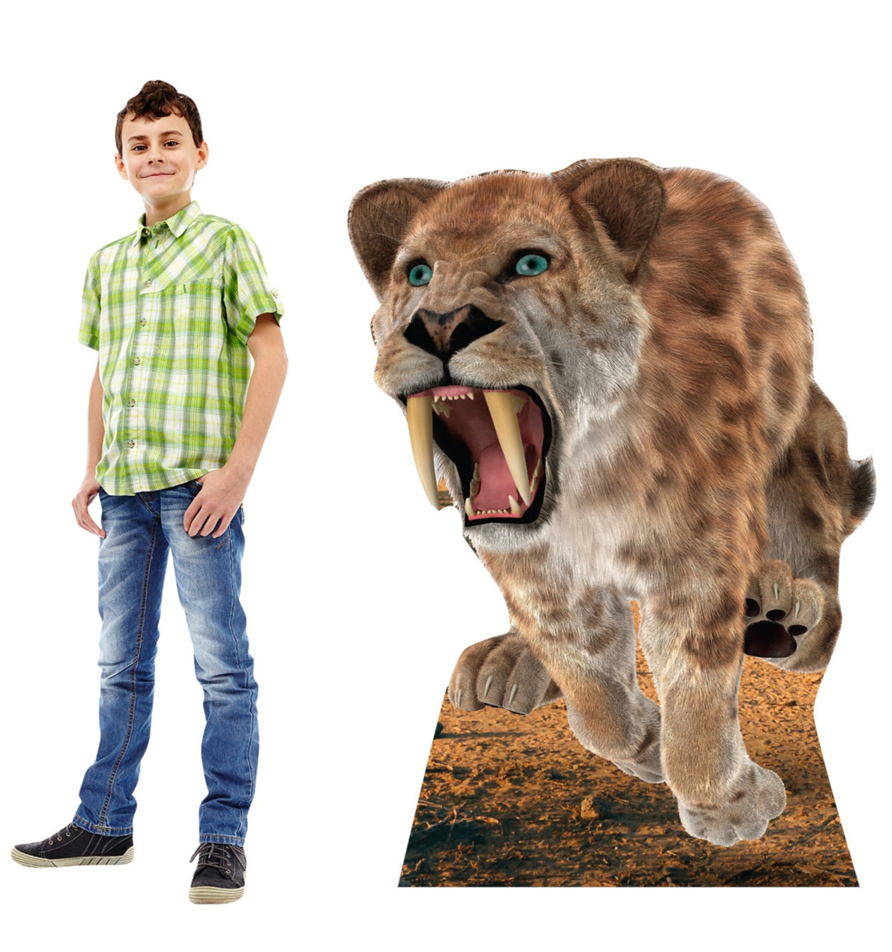 Life-Size Saber Tooth Tiger Cardboard Cutout - All Cutouts
