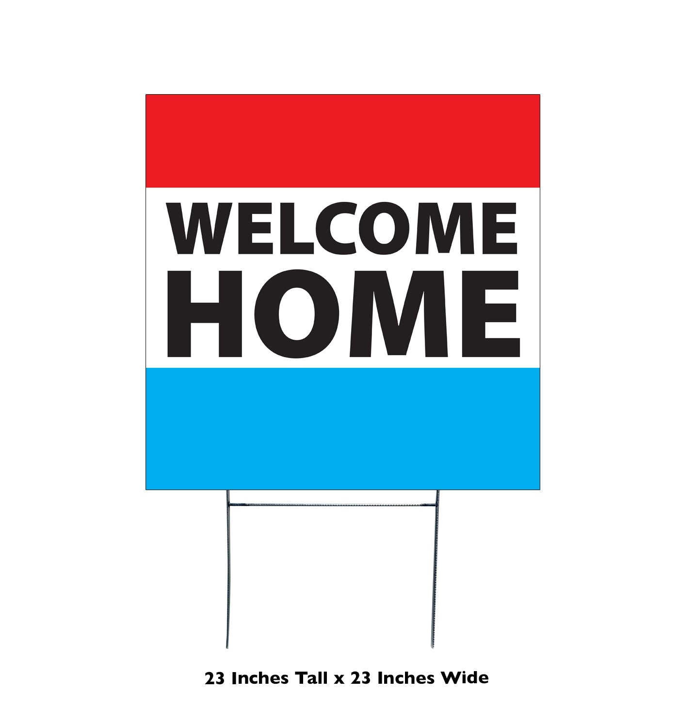 Durable Welcome Home Yard Sign with H stand - All Cutouts