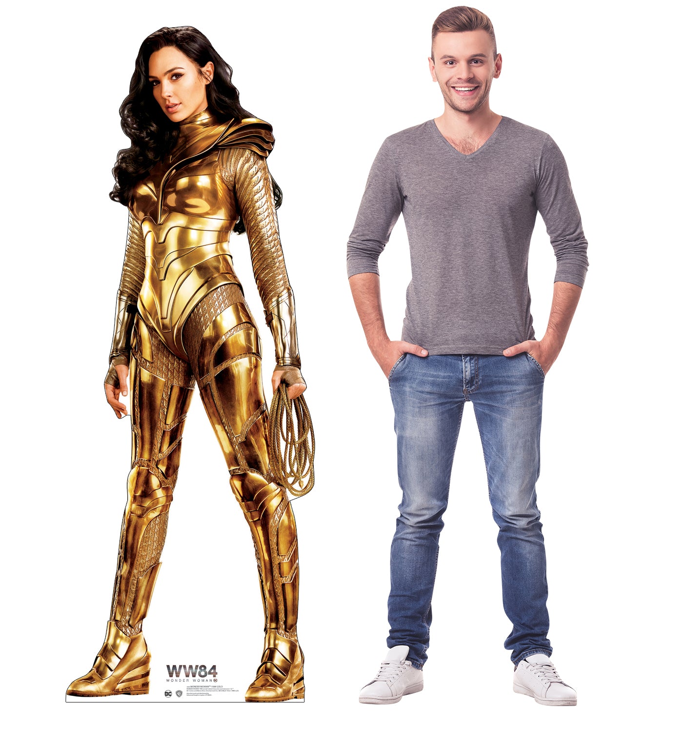 Life-Size Wonder Woman (Gold Armor) 1984 Cardboard Cutout