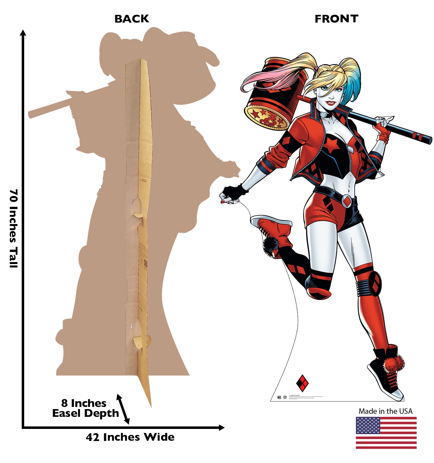 Harley Quinn - Lifesize Cardboard Standee | Harley Quinn Cardboard Standup - All Cutouts