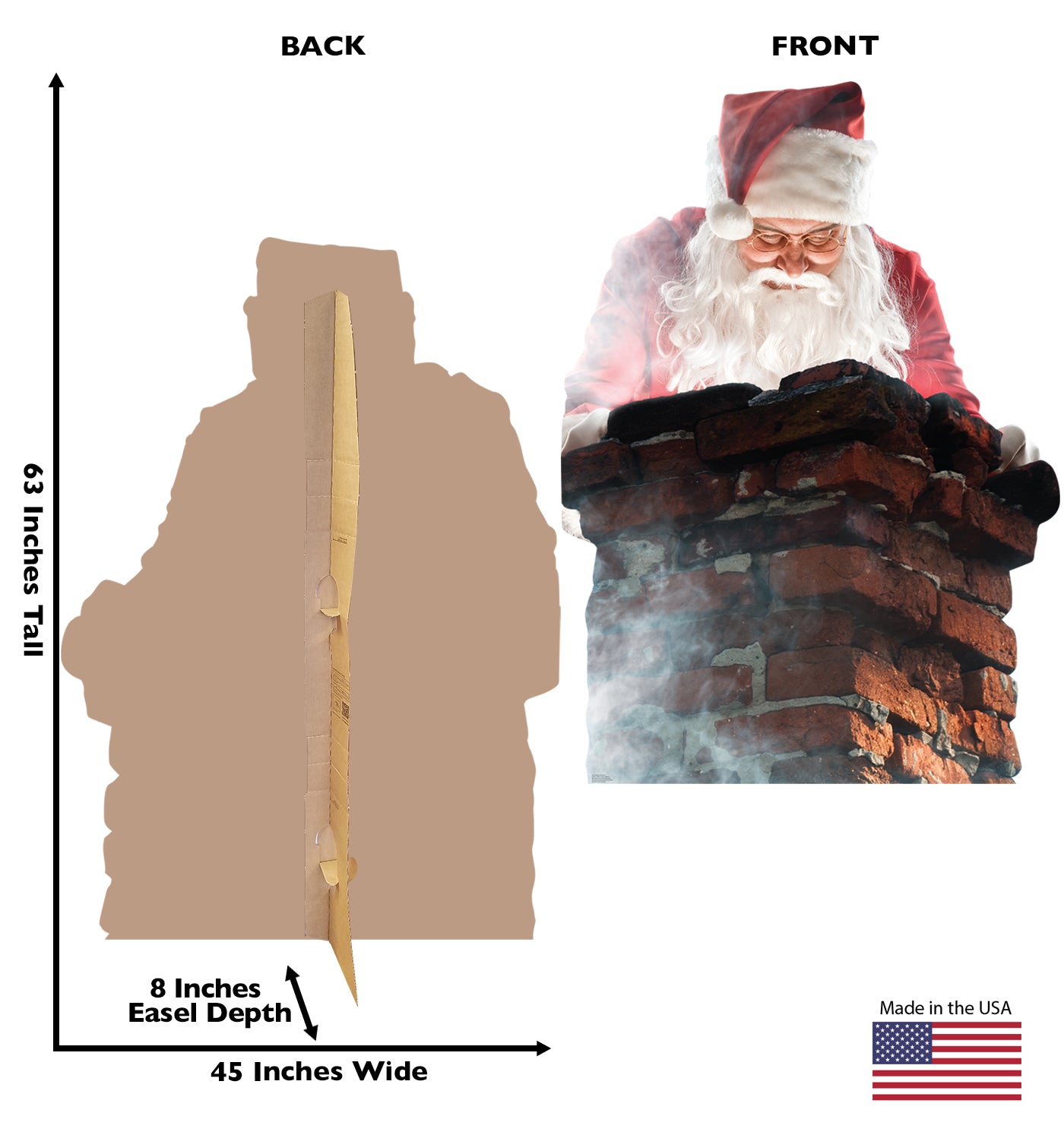 Life-Size Santa in Chimney Cardboard Cutout - All Cutouts