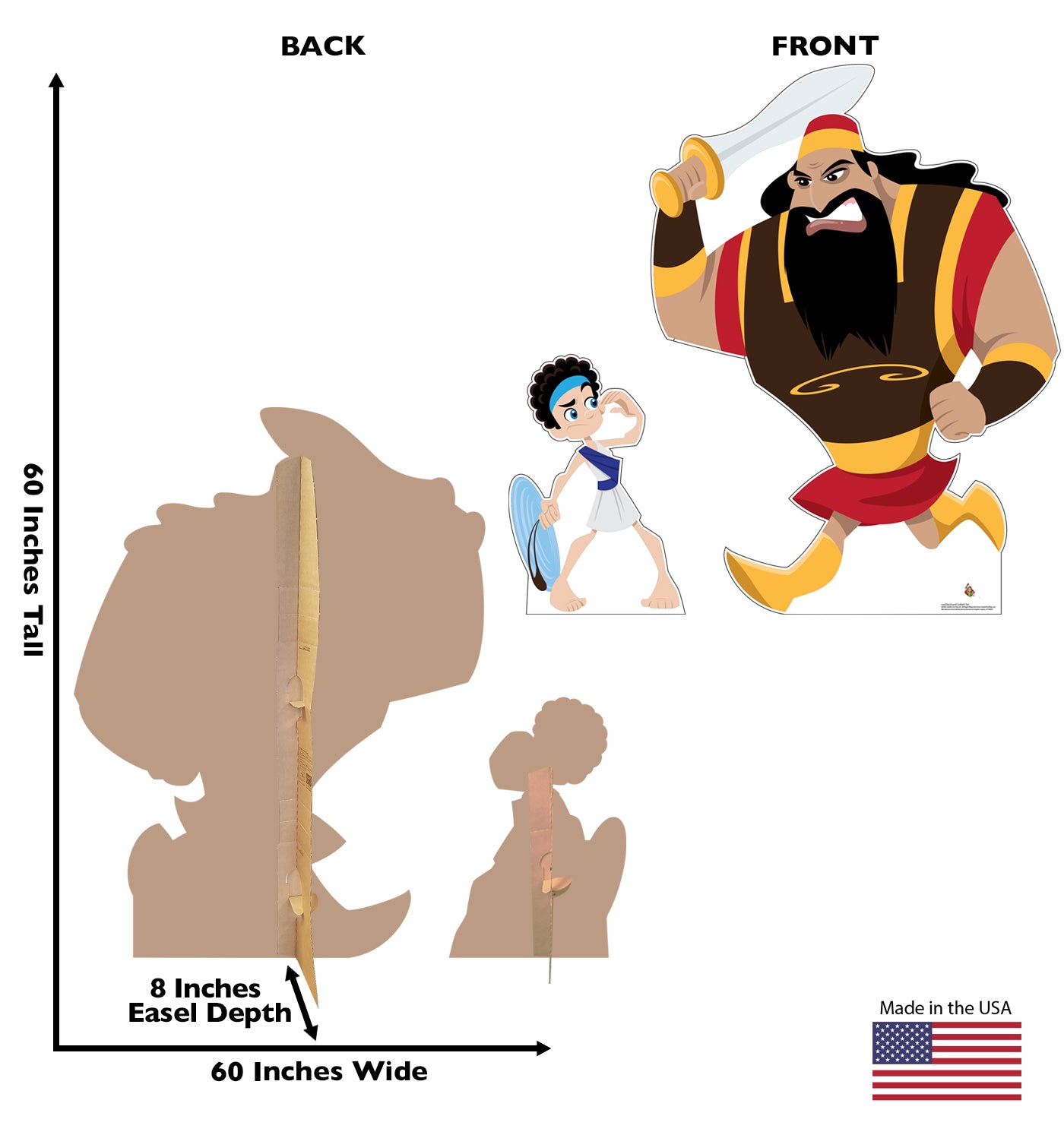 Life-Size David and Goliath Standees (Set) - All Cutouts