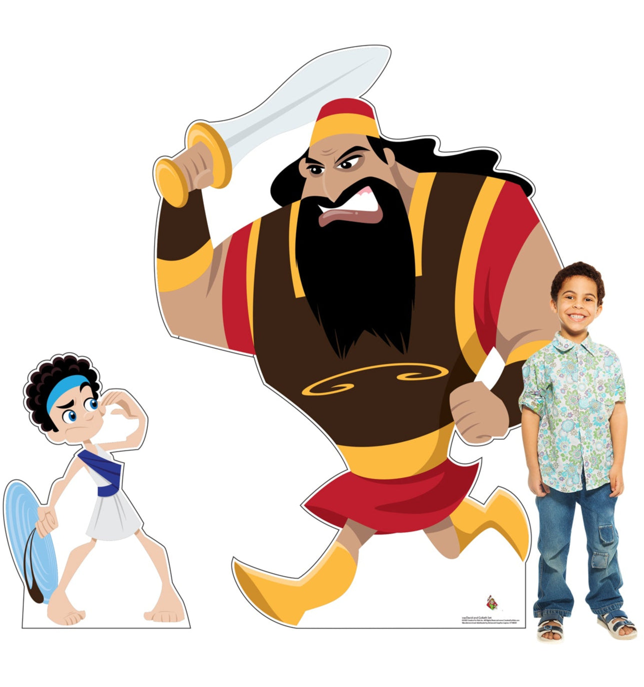 Life-Size David and Goliath Standees (Set) - All Cutouts