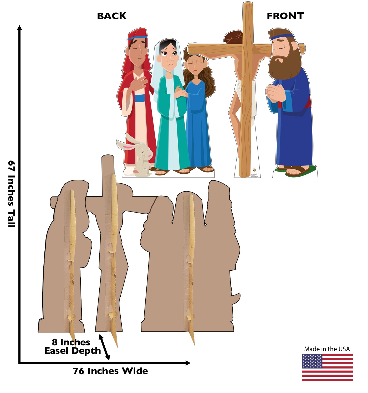 Jesus on the Cross Life-Size Standees Set - All Cutouts