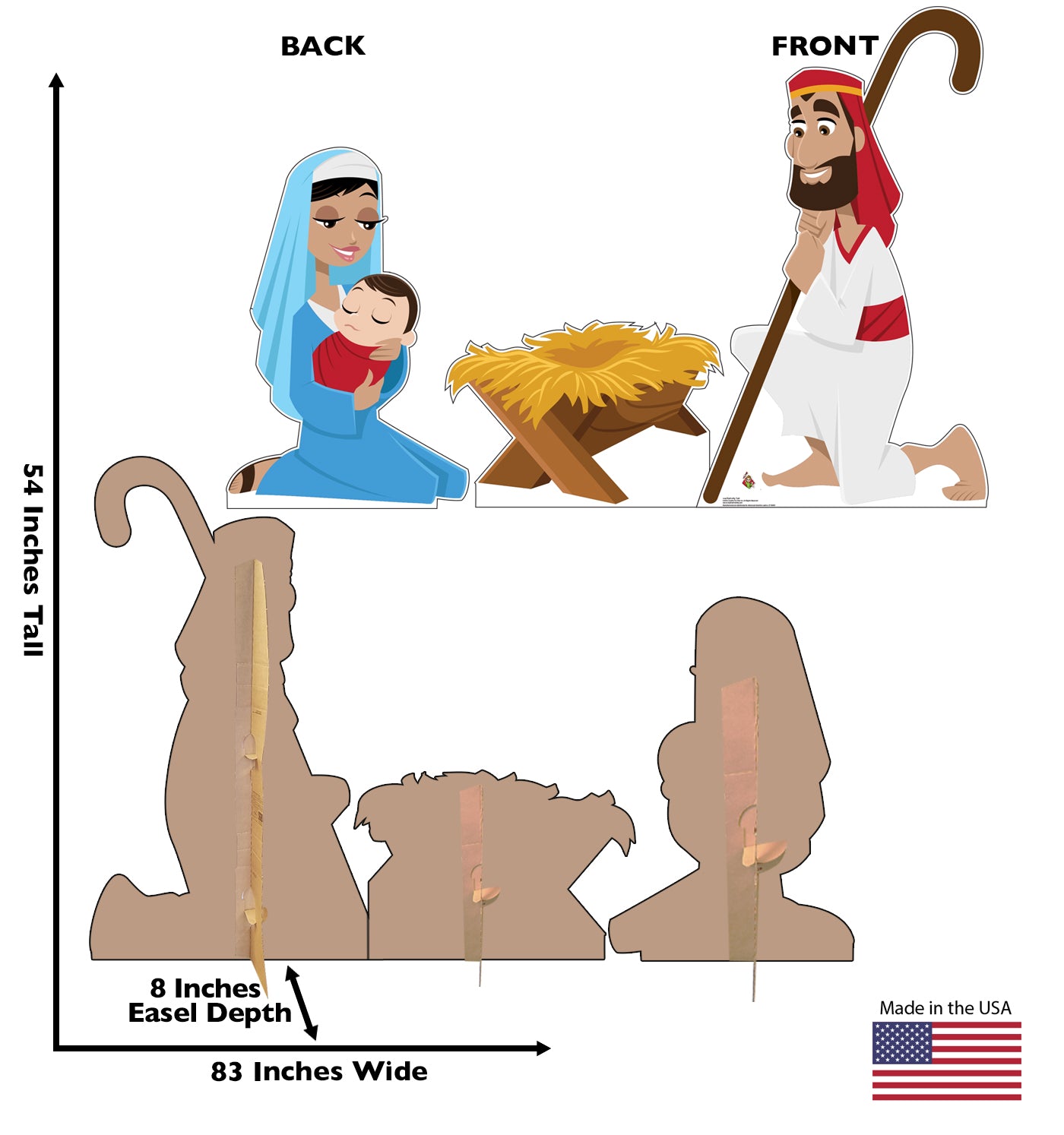 Nativity Life-Size Cardboard Standees Set - All Cutouts