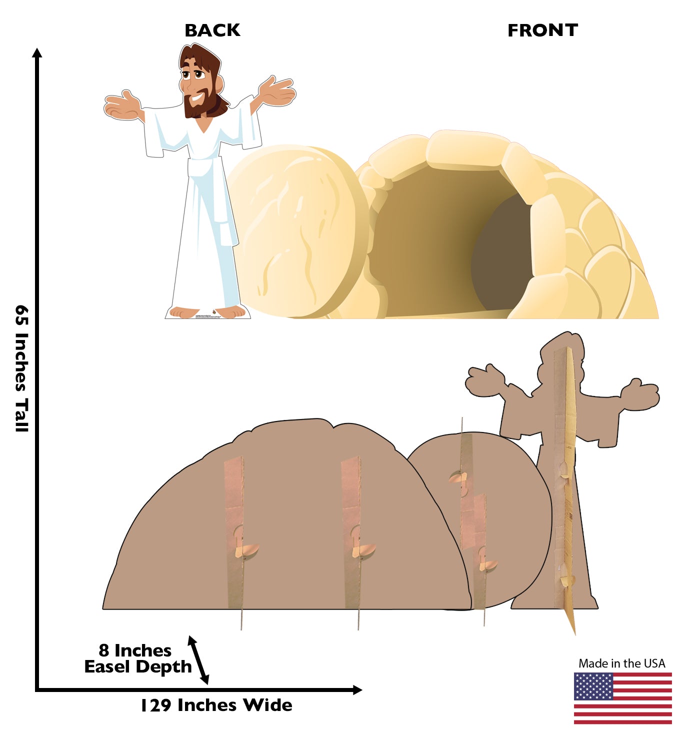 Easter - Jesus Has Risen Life-Size Standees Set - All Cutouts