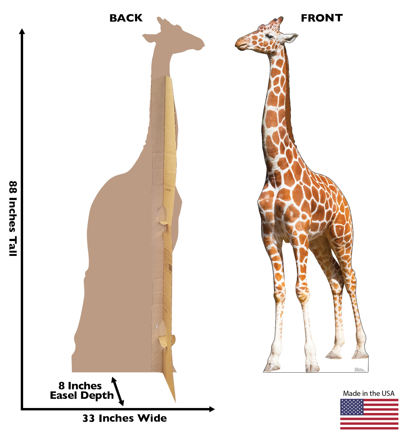 Life-Size Giraffe Cardboard Cutout - All Cutouts