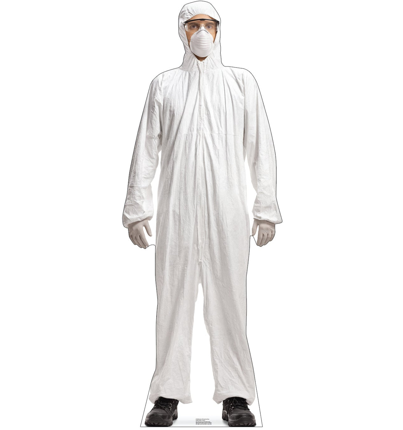 Life-Size Doctor in Protective Gear Cardboard Standee - All Cutouts