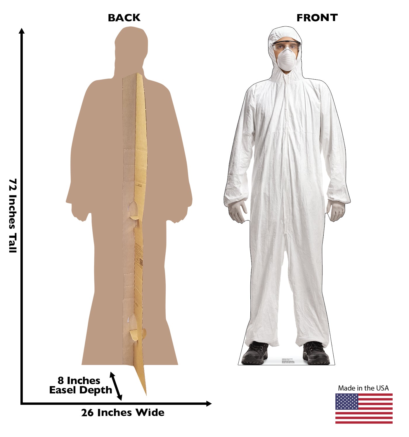 Life-Size Doctor in Protective Gear Cardboard Standee - All Cutouts