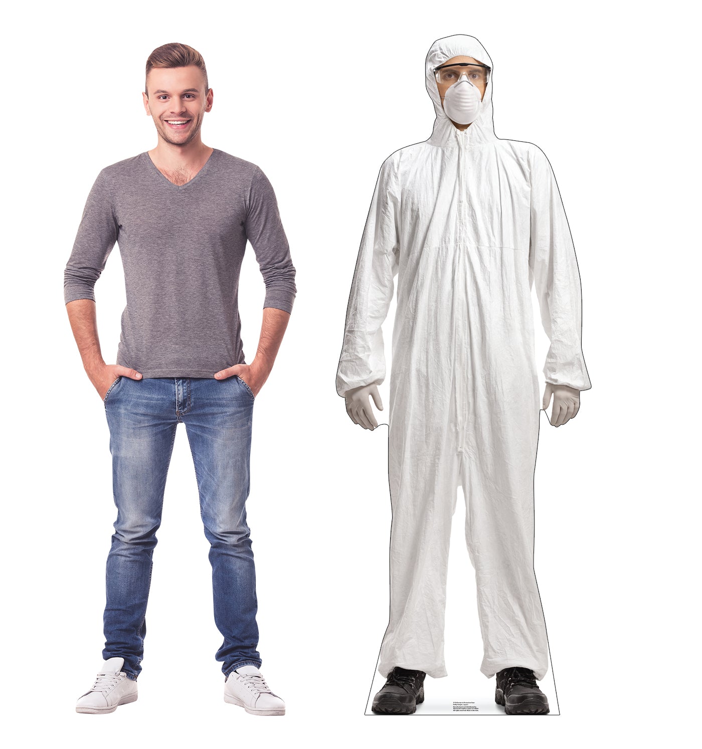 Life-Size Doctor in Protective Gear Cardboard Standee - All Cutouts