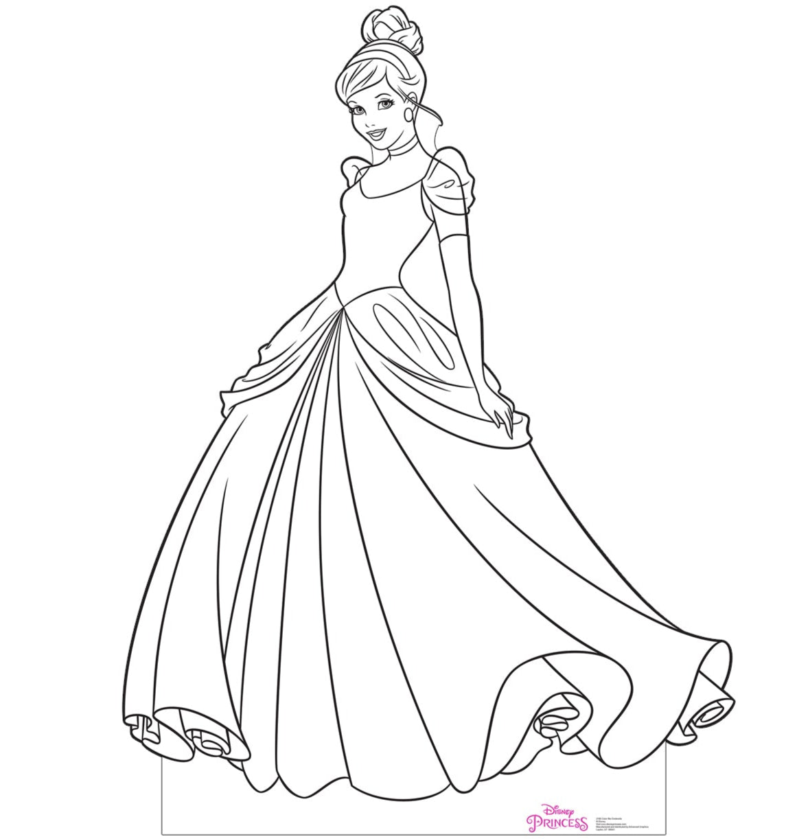Life-Size Color Me Cinderella Cardboard Standee - All Cutouts