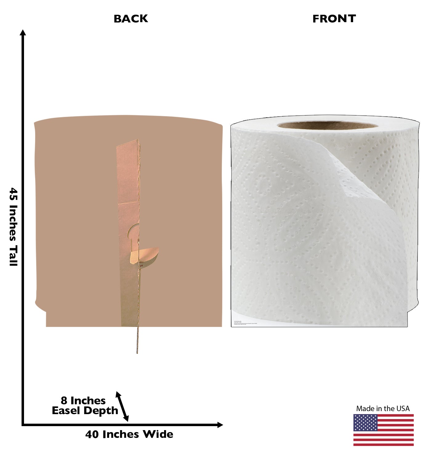 Life-Size Toilet Paper Roll Cardboard Standee - All Cutouts