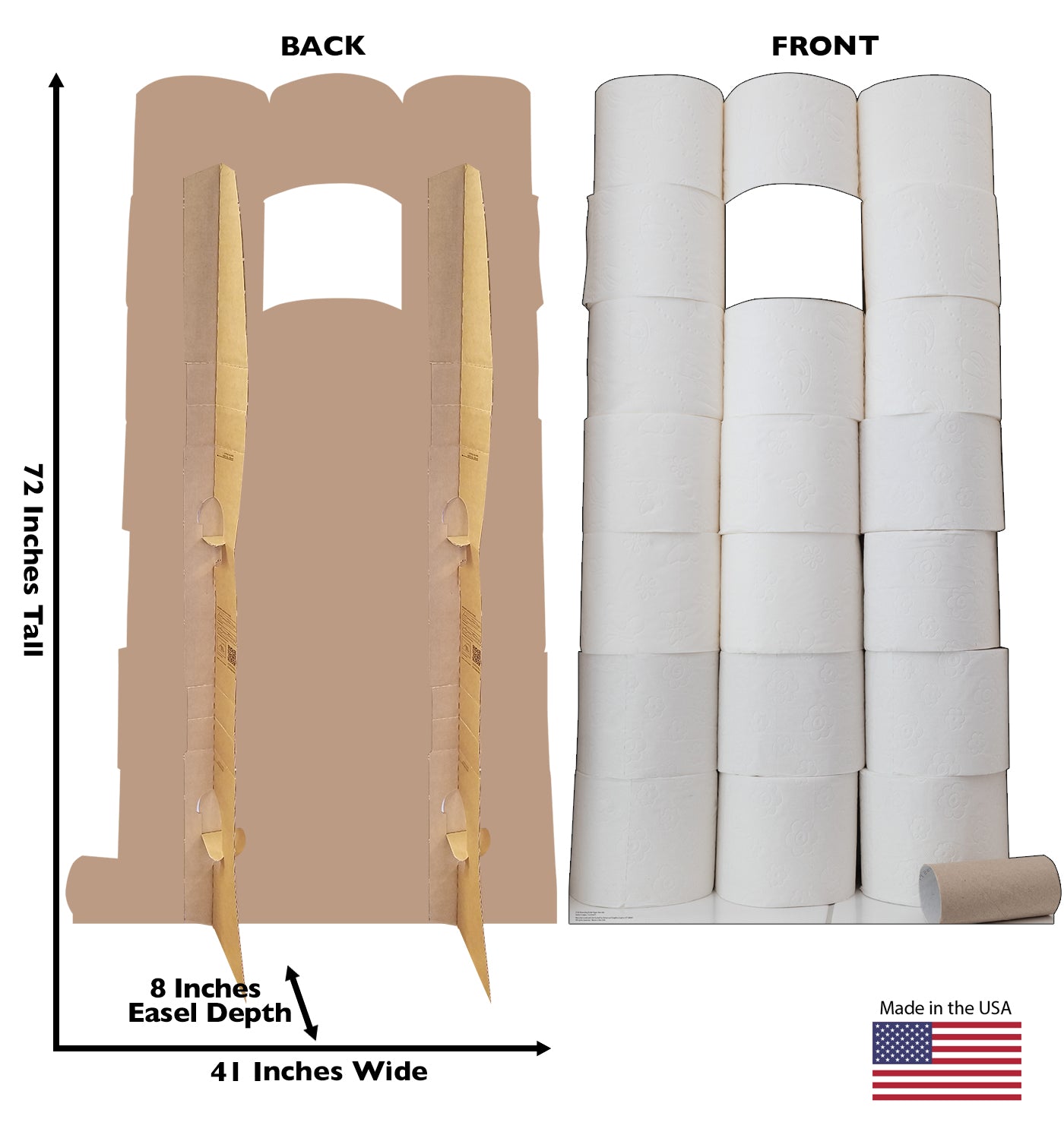 Life-Size Hoarder Toilet Paper Cardboard Standee - All Cutouts
