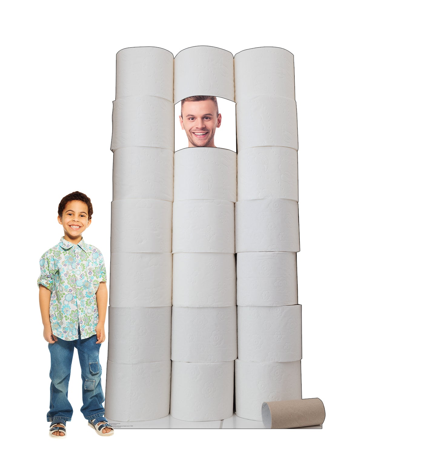 Life-Size Hoarder Toilet Paper Cardboard Standee - All Cutouts