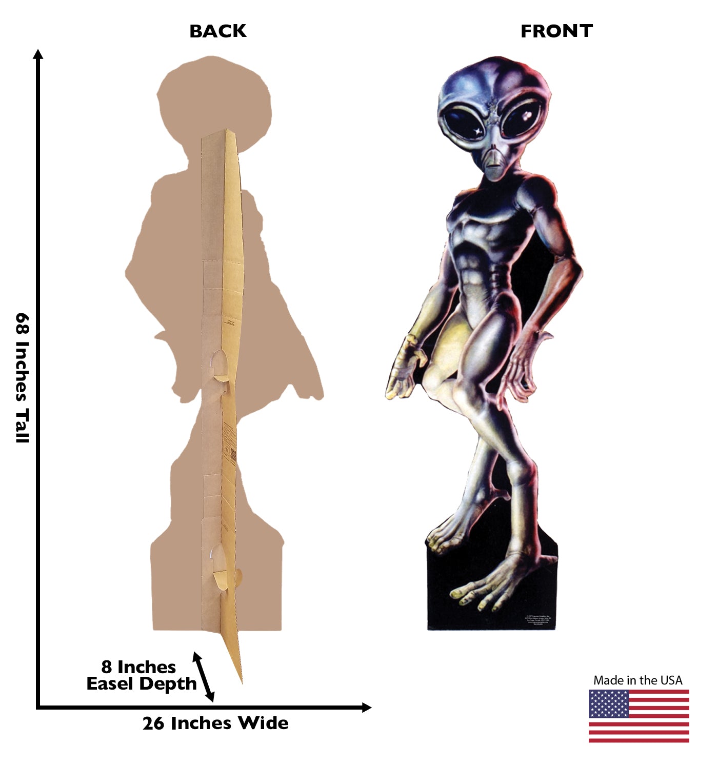 Life-size Roswell Alien Male Cardboard Cutout - All Cutouts