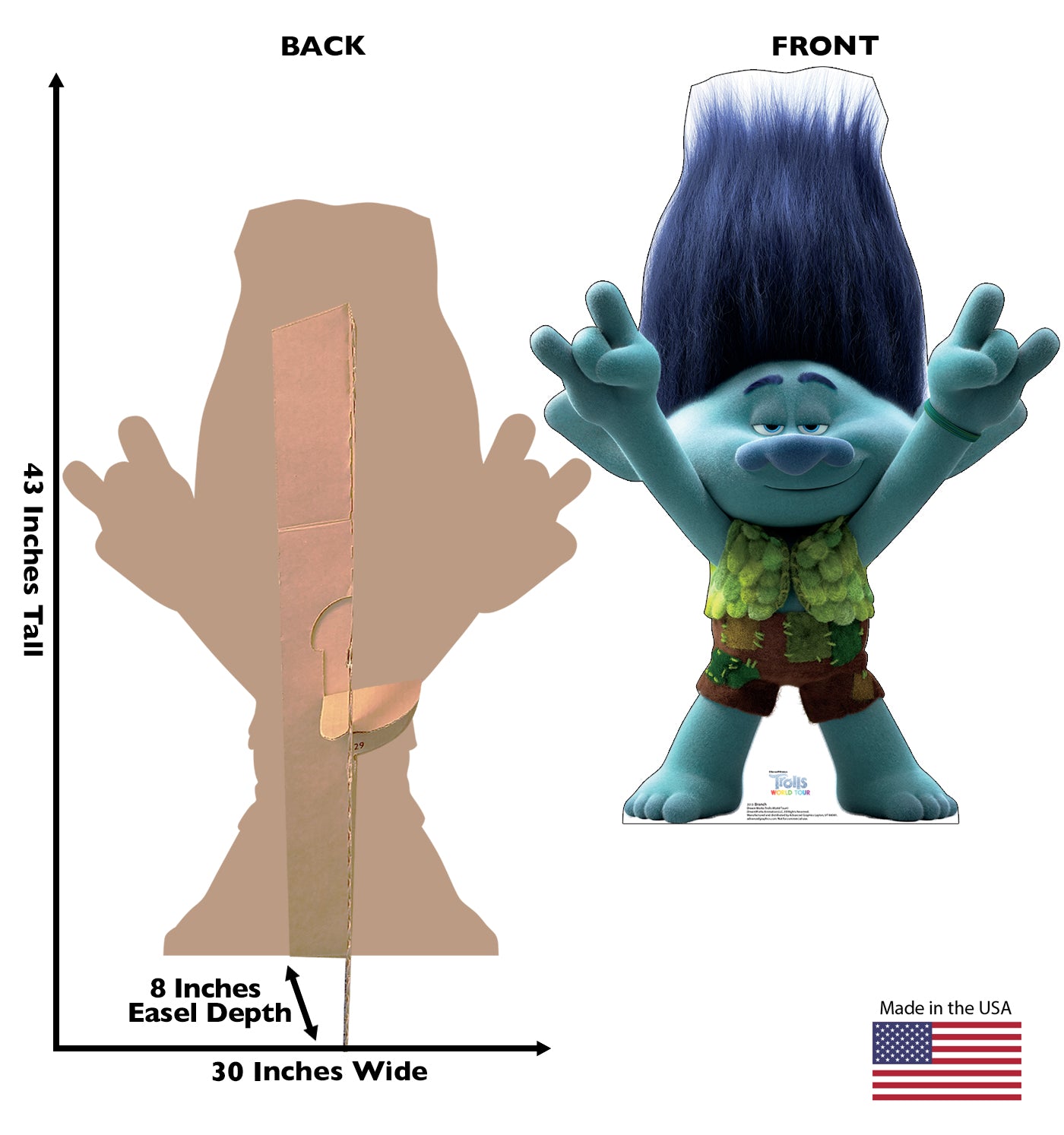 Life-Size Branch (Trolls) Cardboard Cutout - All Cutouts