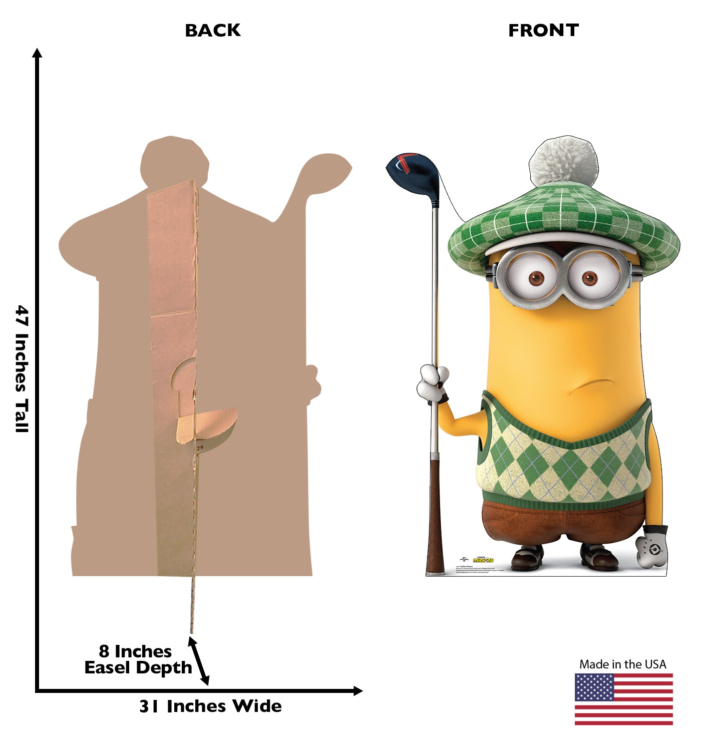 Life-Size Cardboard Standee - Golfer Minion (The Minions) - All Cutouts