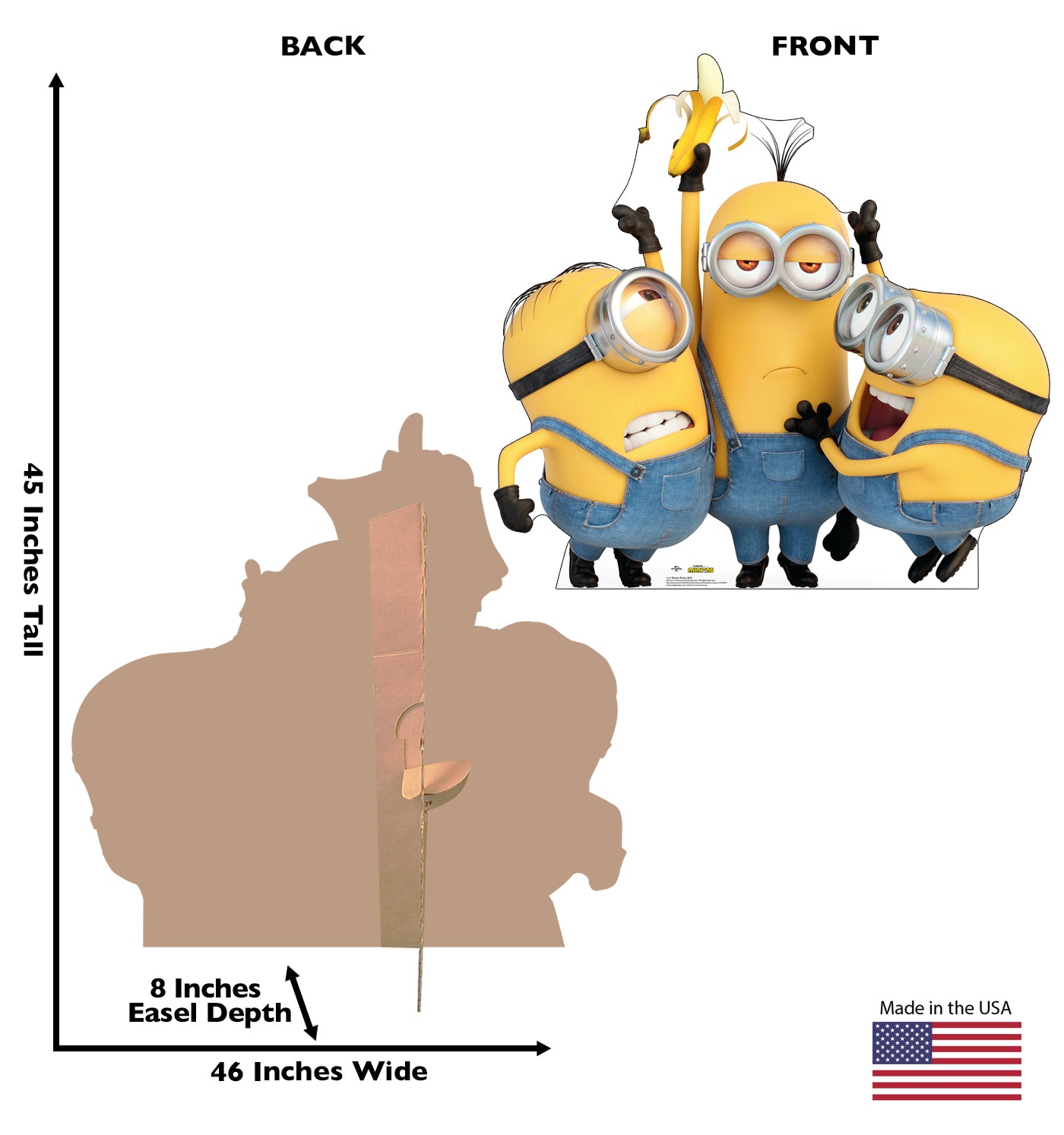 Life-Size Cardboard Cutout - Stuart, Kevin & Bob (The Minions) - All Cutouts