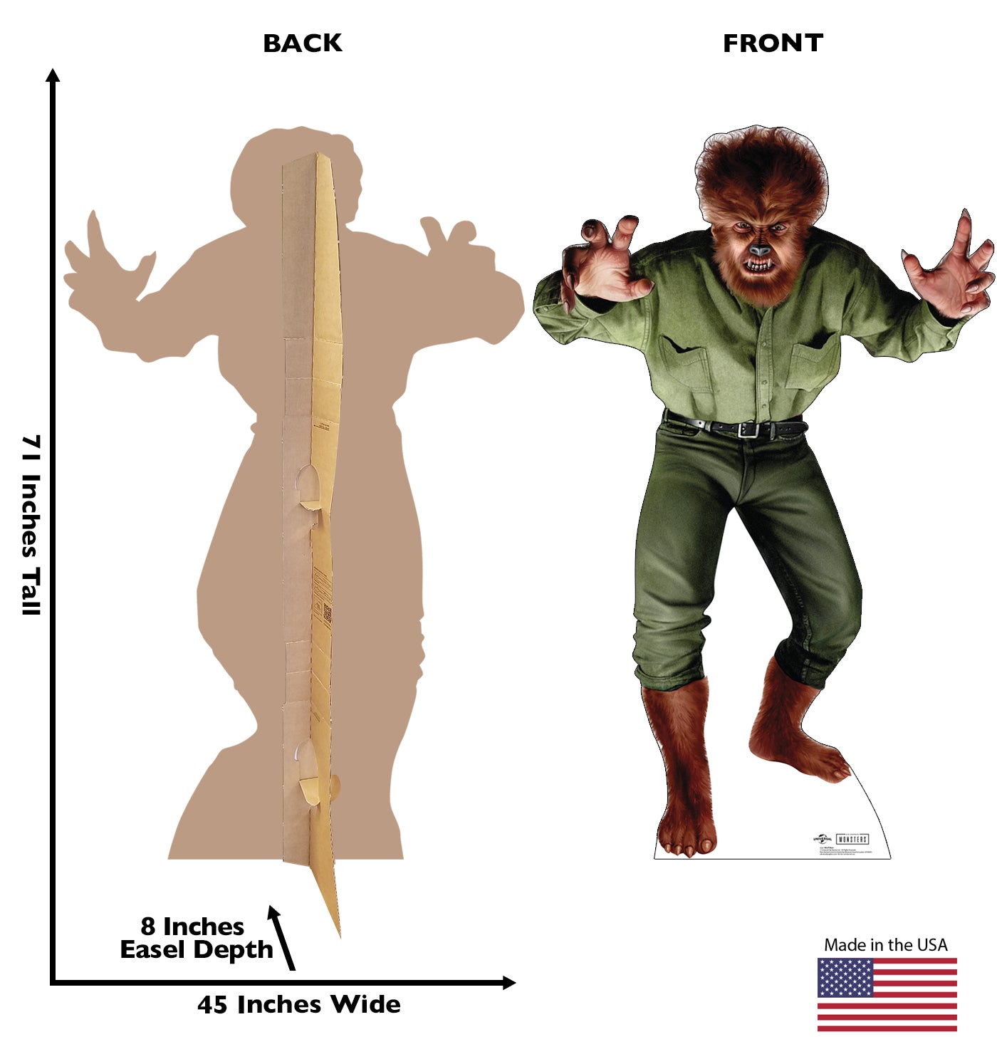 Life-Size Cardboard Standee of Wolf Man - All Cutouts