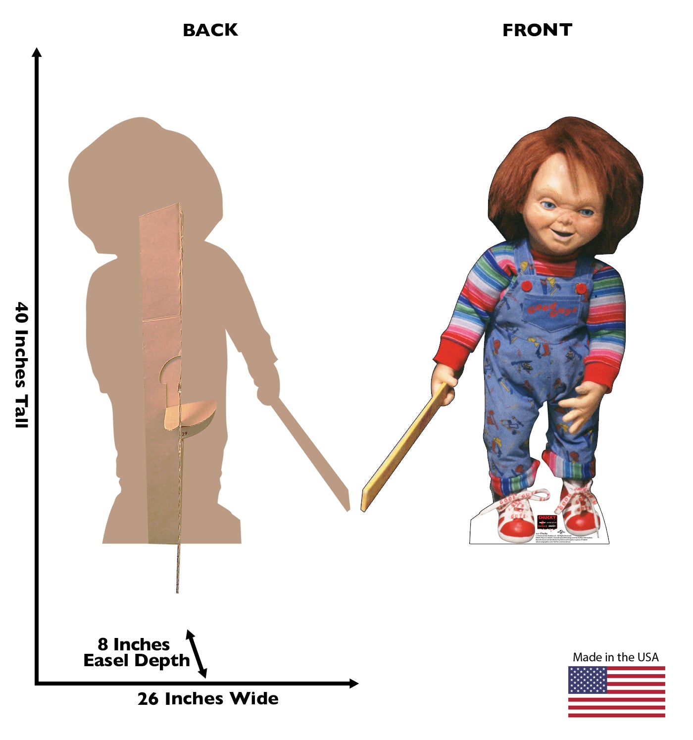 Life-size cardboard standee of Chucky Cardboard Cutout - All Cutouts