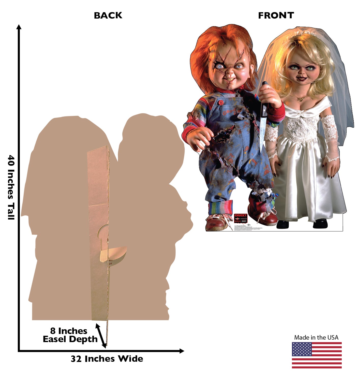 Life-size Cardboard Cutout of Chucky and His Bride - All Cutouts