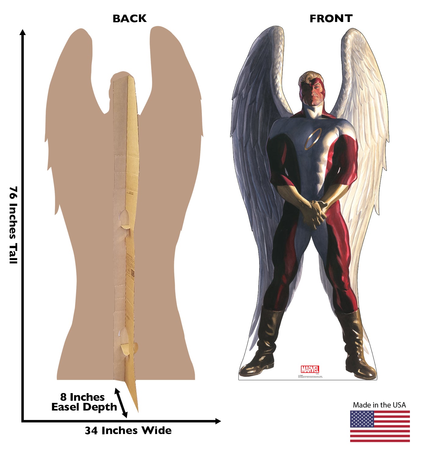 Life-Size Cardboard Standee - Angel (Marvel Timeless Collection) - All Cutouts