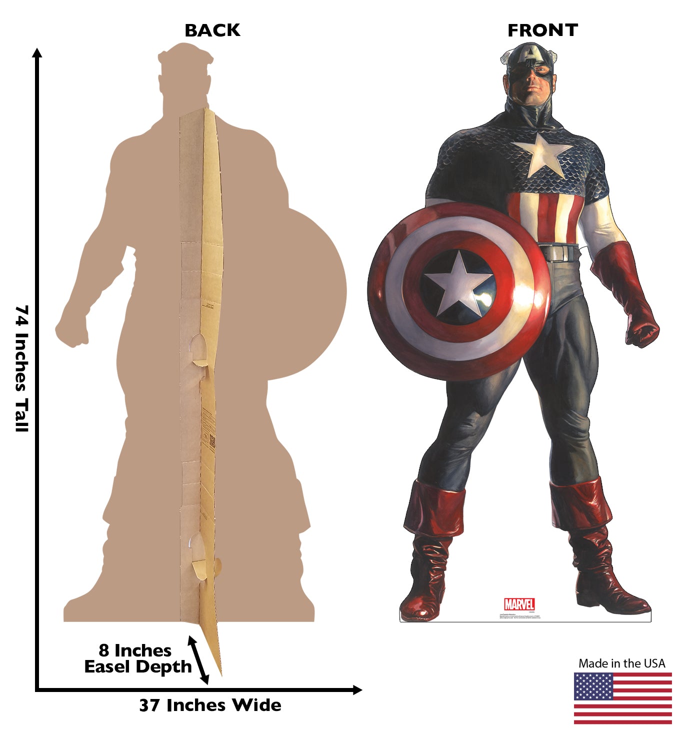 Life-Size Cardboard Cutout - Captain America (Marvel Timeless Collection) - All Cutouts