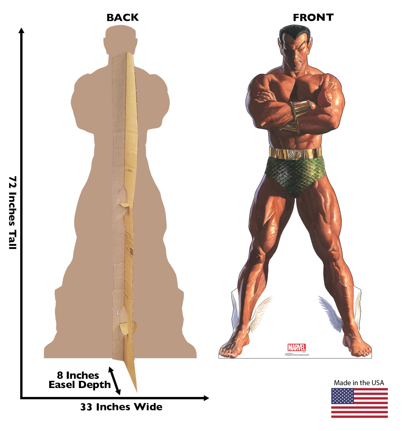 Life-Size Cardboard Cutout of Sub-Mariner (Marvel Timeless Collection)