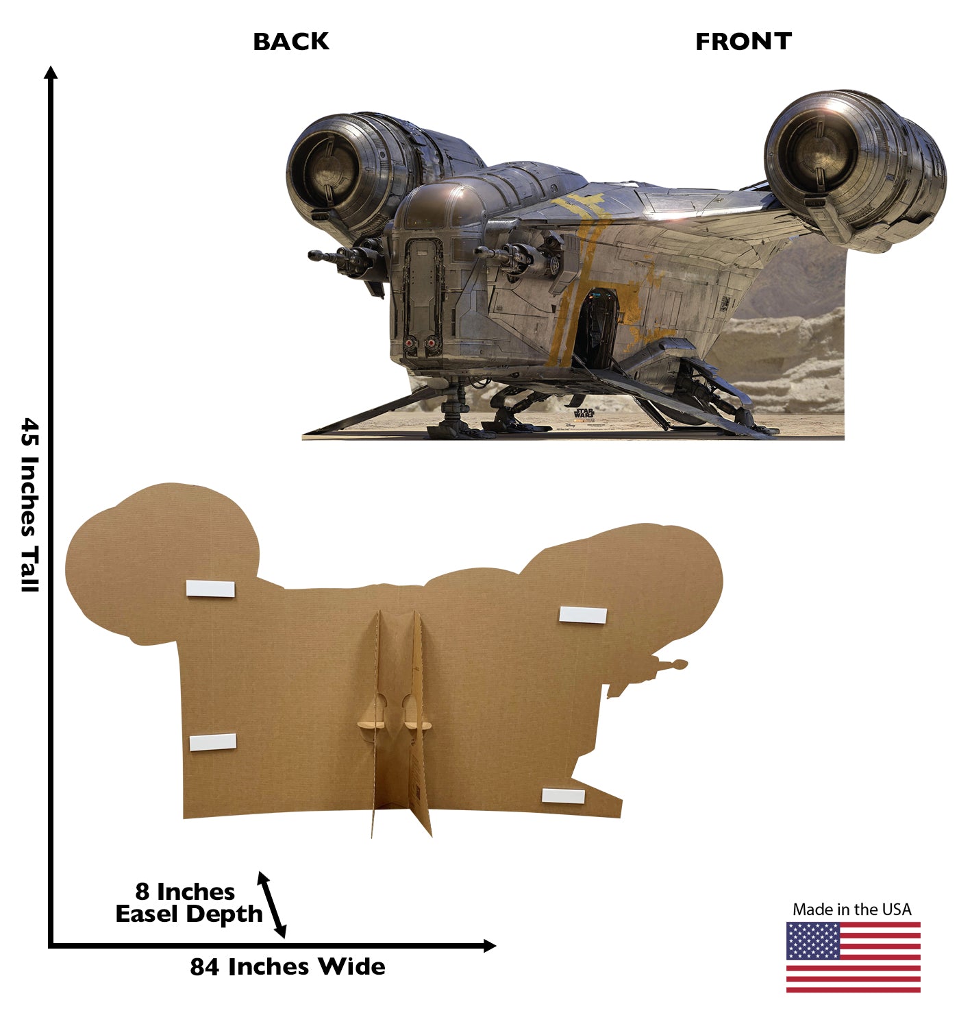 Star Wars Mandalorian Razor Crest Cardboard Cutout - All Cutouts