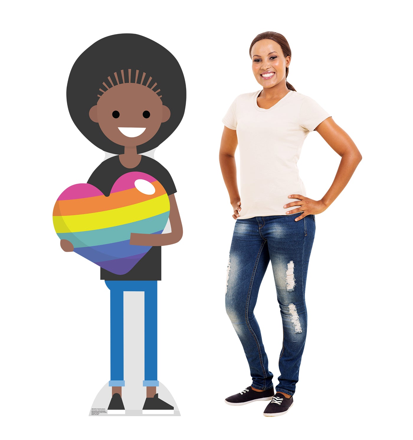 Life-Size Female Cartoon Pride Cardboard Cutout - All Cutouts