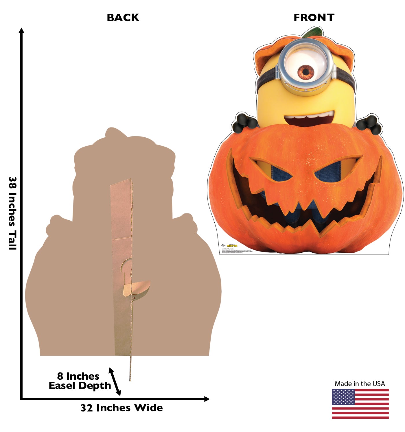 Life-Size Cardboard Cutout of Stuart in a Pumpkin - All Cutouts
