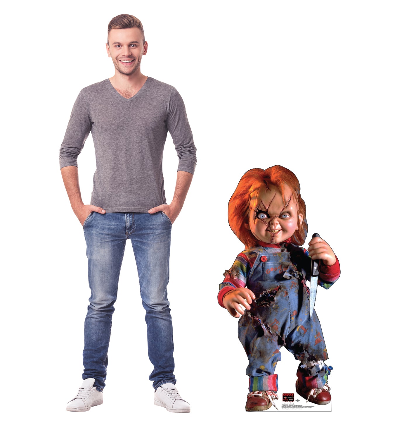 Life-size Cardboard Cutout of Chucky with Knife - All Cutouts