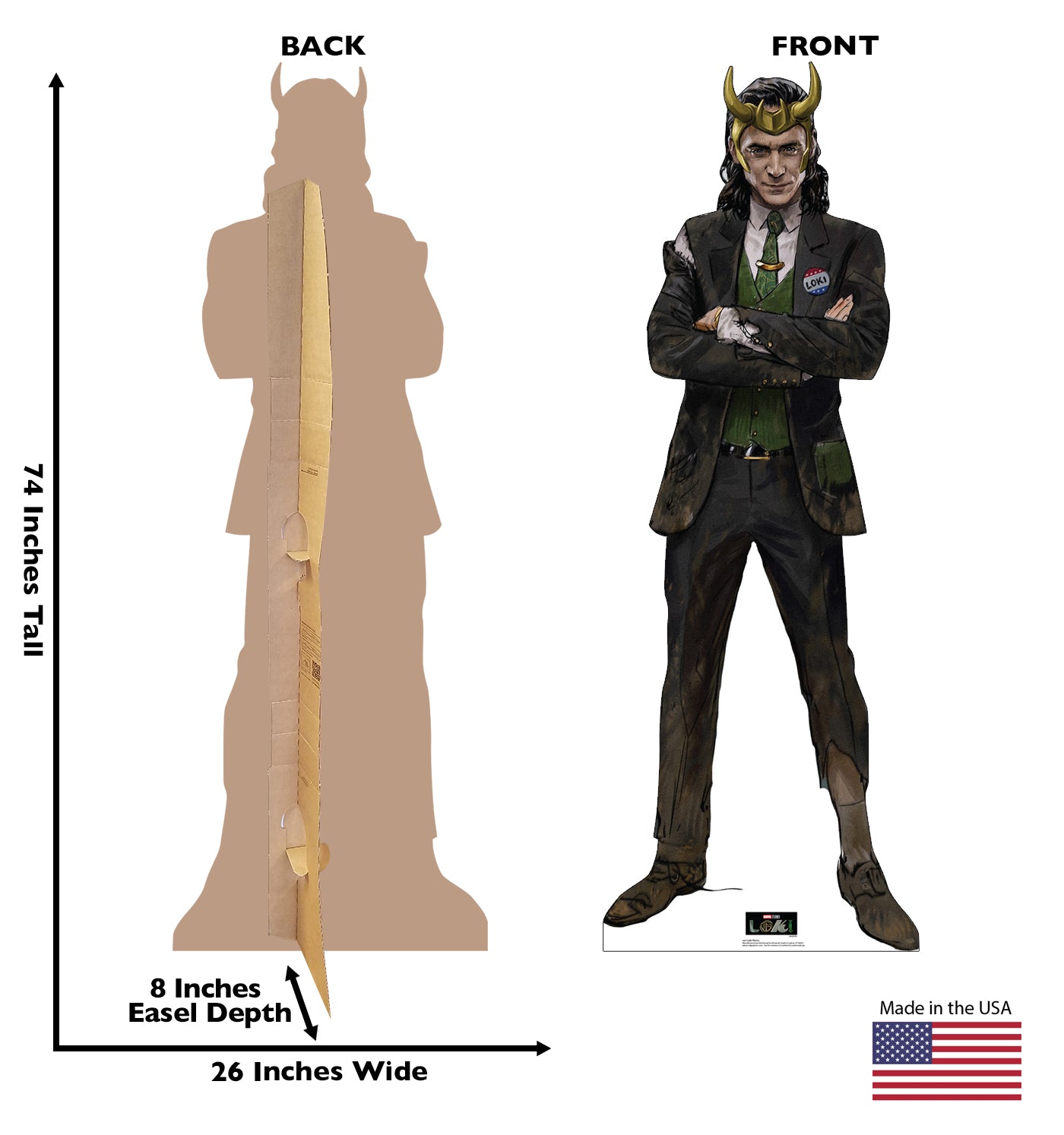 Life-Size Loki with Horns Cardboard Cutout - All Cutouts