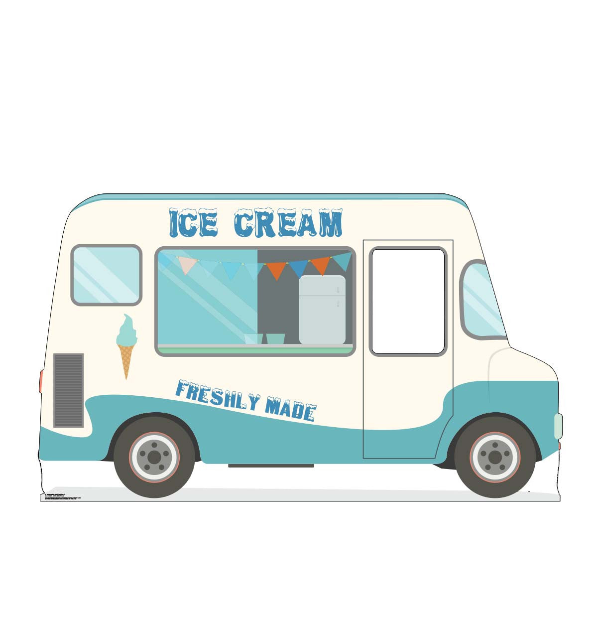 Life-Size Reversed Ice Cream Truck Stand-In Cardboard Cutout - All Cutouts