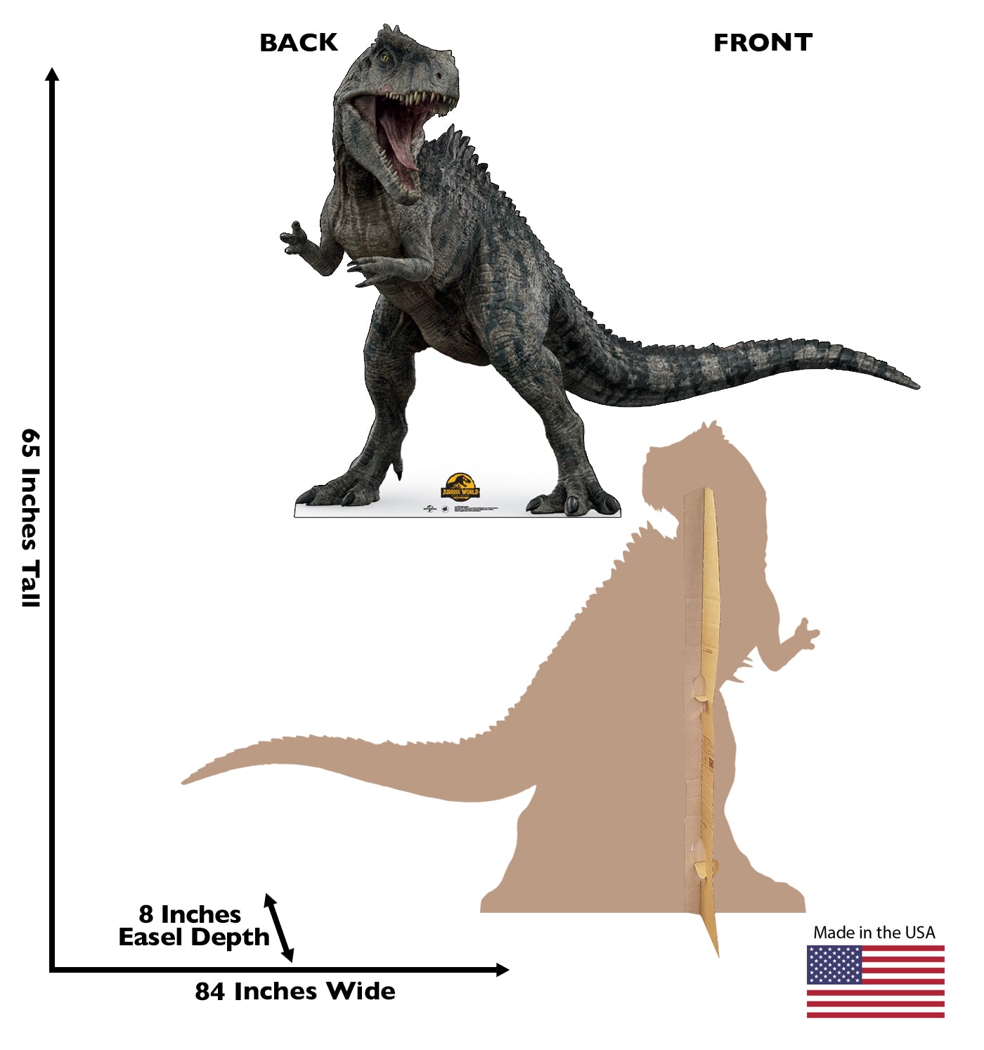 Life-Size Giganotosaurus Cardboard Cutout – Jurassic World Dominion - All Cutouts