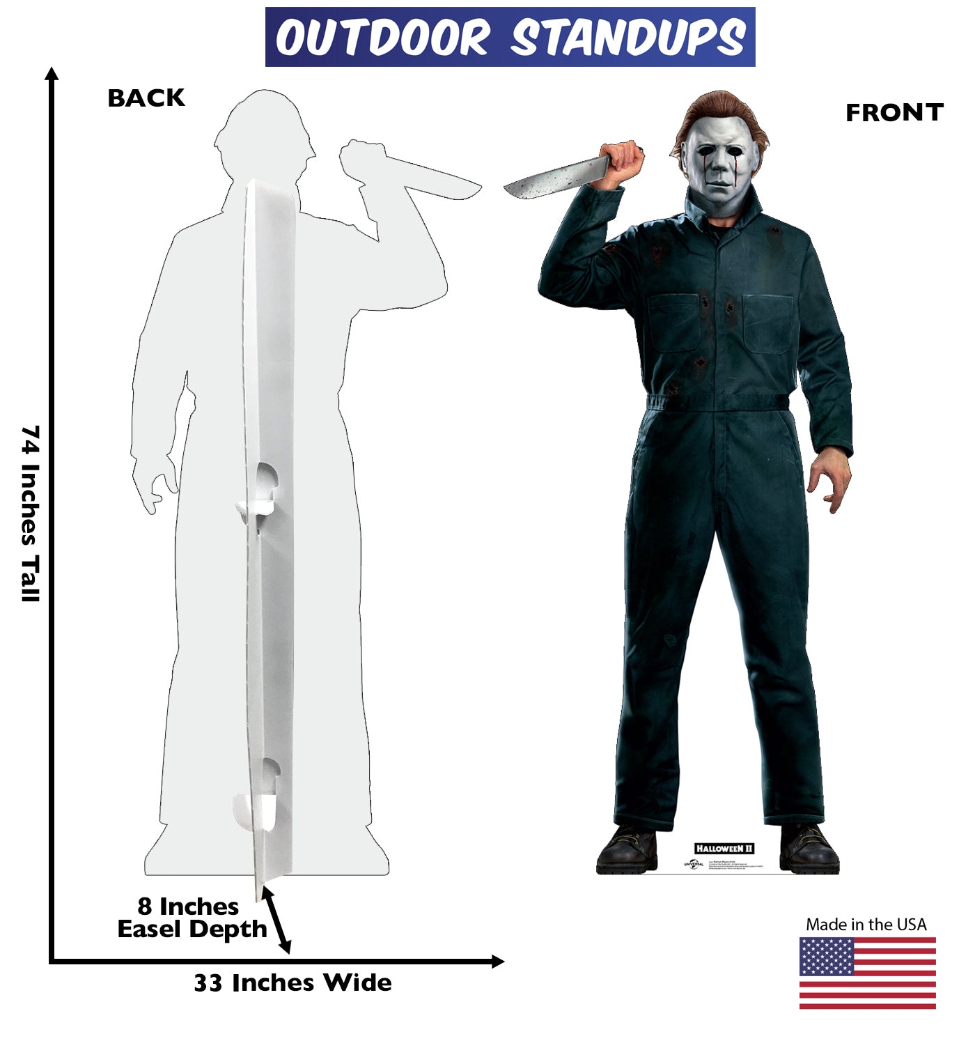 Michael Myers with Knife Life-Size Coroplast Standee - All Cutouts